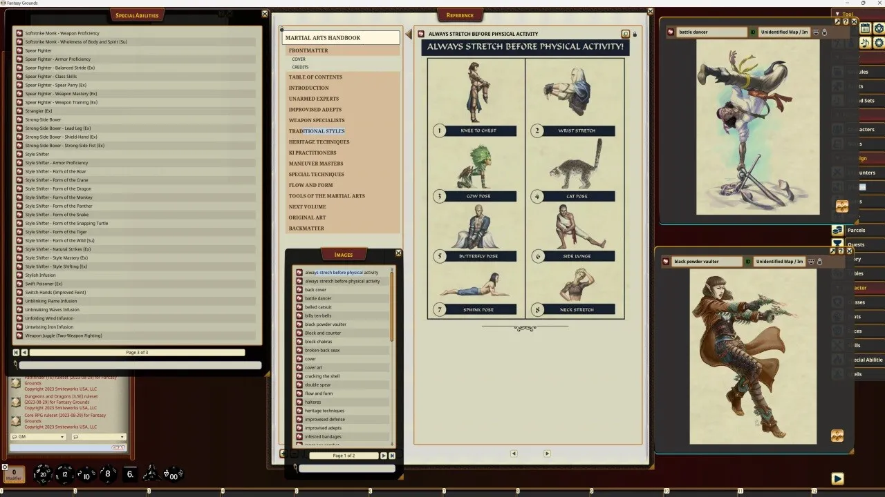 Fantasy Grounds - Pathfinder RPG - Pathfinder Companion: Martial Arts Handbook Screenshot 2