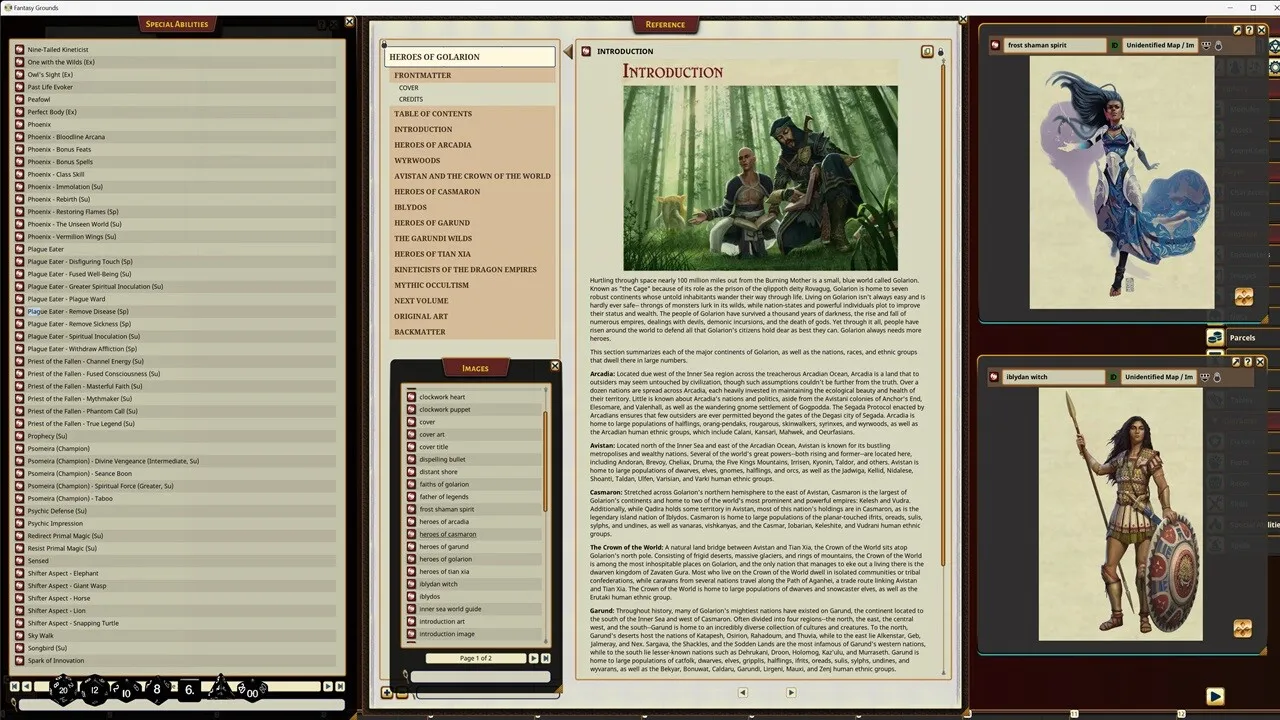 Fantasy Grounds - Pathfinder RPG - Pathfinder Companion: Heroes of Golarion Screenshot 2