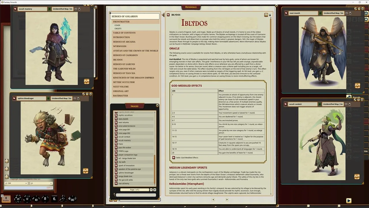 Fantasy Grounds - Pathfinder RPG - Pathfinder Companion: Heroes of Golarion Screenshot 4