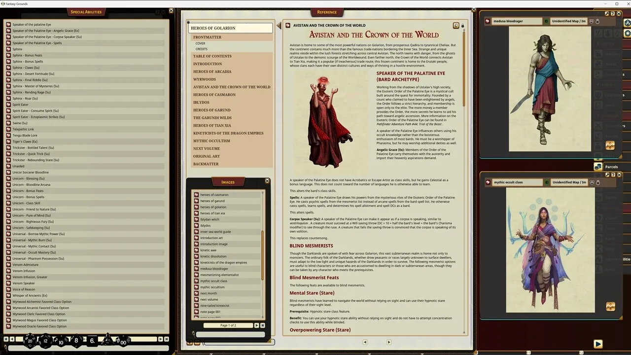 Fantasy Grounds - Pathfinder RPG - Pathfinder Companion: Heroes of Golarion Screenshot 3