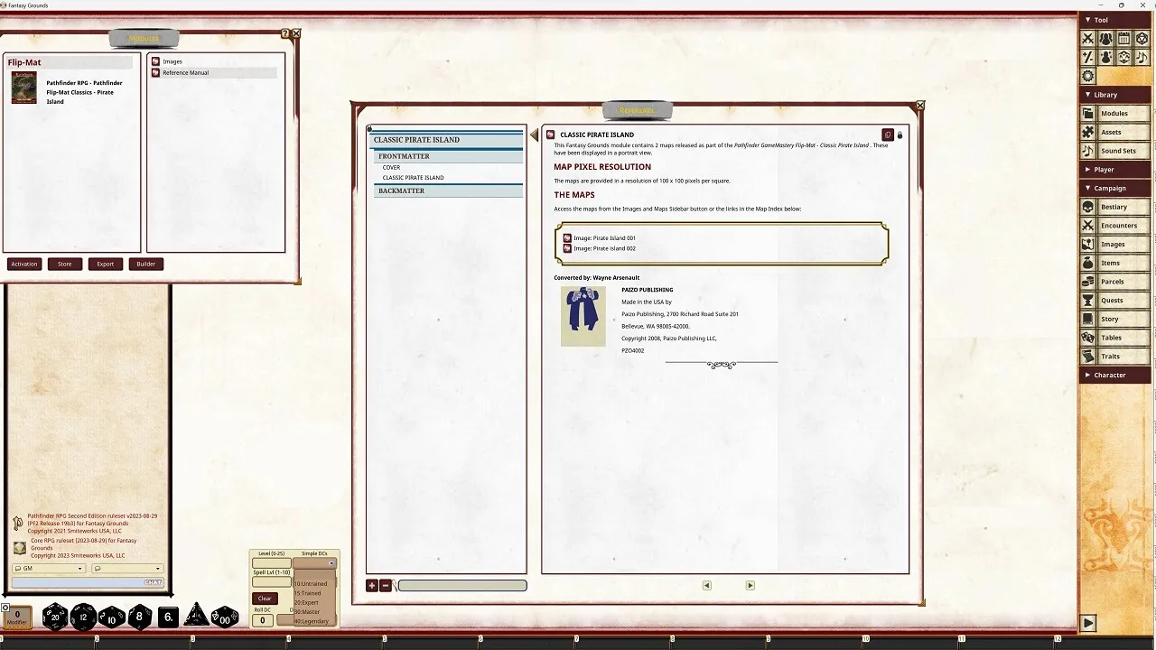 Fantasy Grounds - Pathfinder RPG - Pathfinder Flip-Mat Classics - Pirate Island Screenshot 0