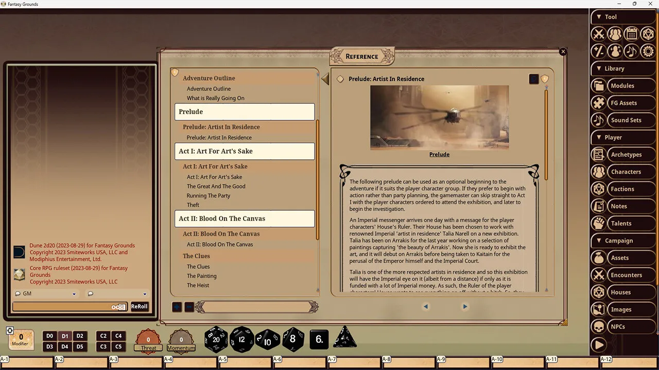 Fantasy Grounds - Dune: Desert Flower Screenshot 1
