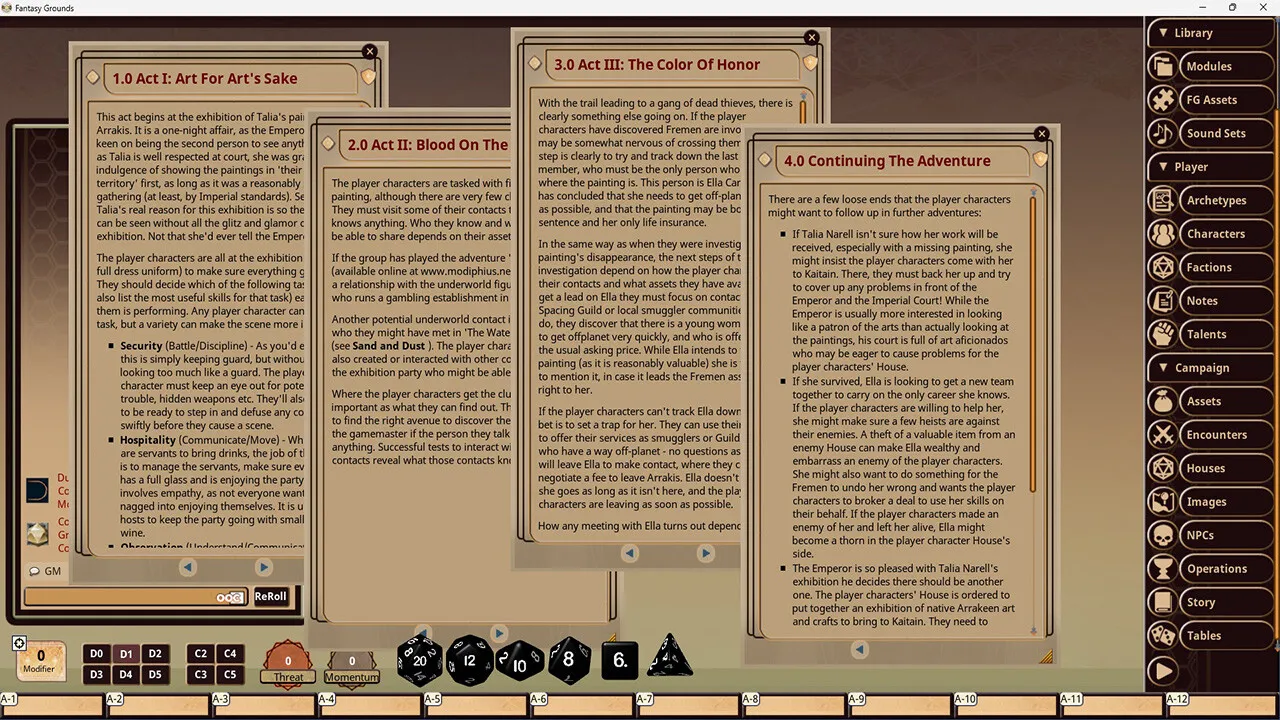 Fantasy Grounds - Dune: Desert Flower Screenshot 4