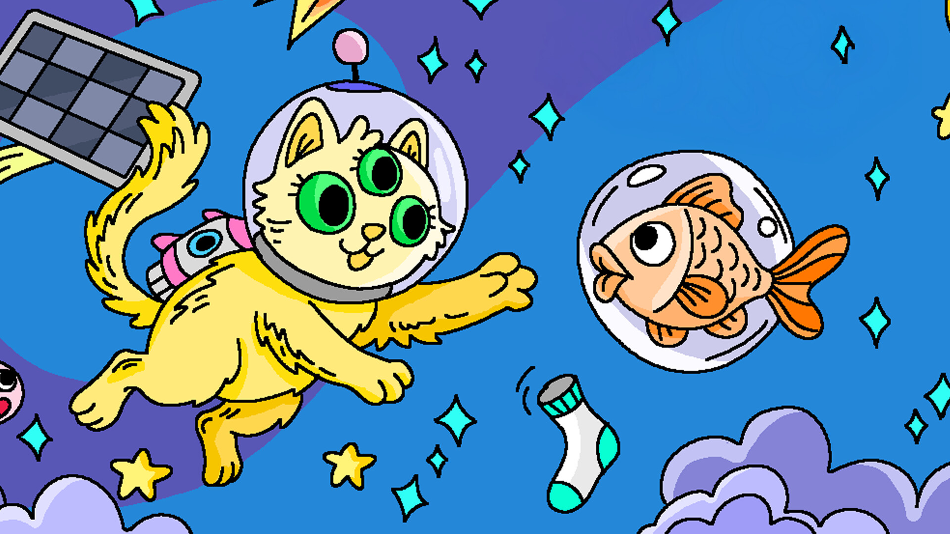 100 Cats Lost In Space Find & Color Screenshot 3