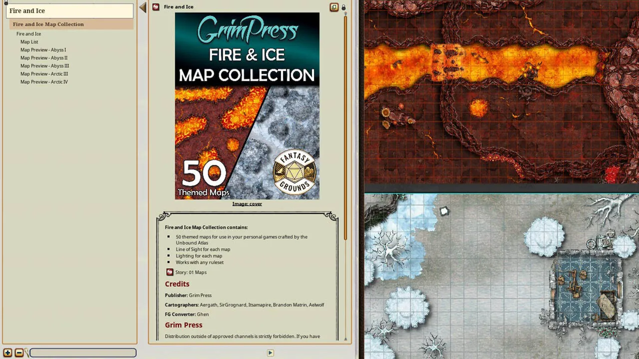 Fantasy Grounds - Map Collection - Fire & Ice Screenshot 0
