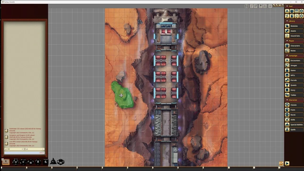 Fantasy Grounds - Starfinder RPG - Starfinder Flip-Mat - Grav Trains Screenshot 1