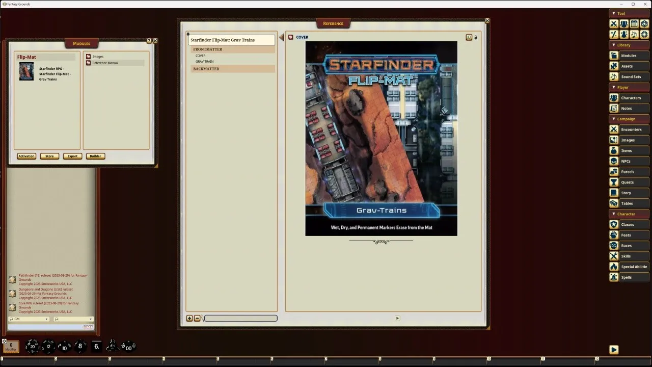 Fantasy Grounds - Starfinder RPG - Starfinder Flip-Mat - Grav Trains Screenshot 0