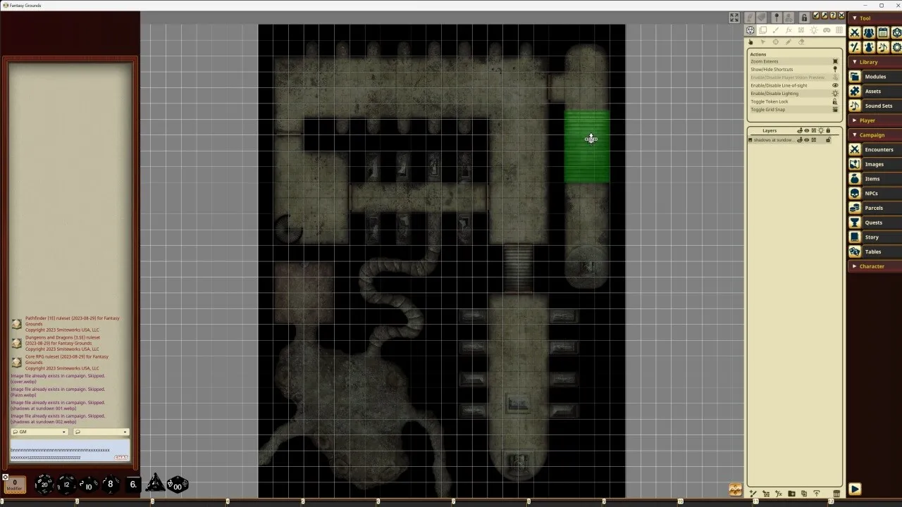Fantasy Grounds - Pathfinder RPG - Pathfinder Flip-Mat - Shadows at Sundown Screenshot 1
