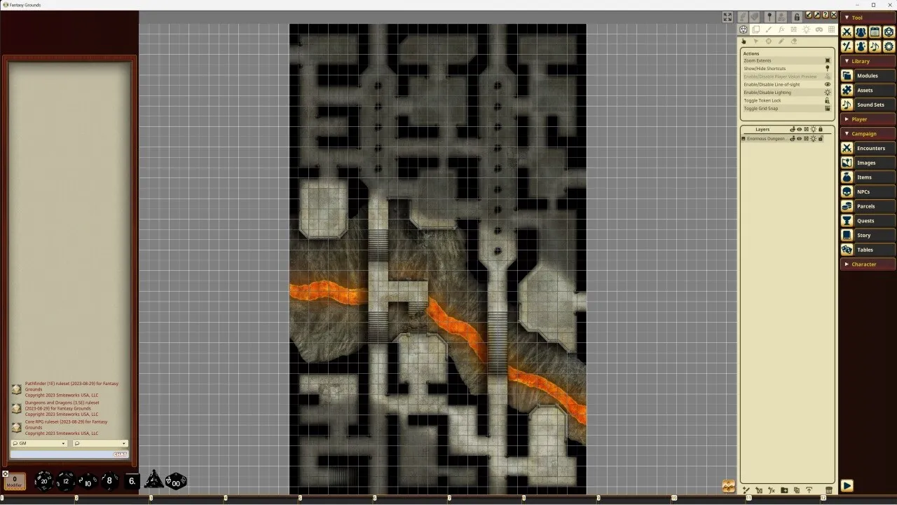 Fantasy Grounds - Pathfinder RPG - Pathfinder Flip-Mat - Enormous Dungeon Screenshot 2
