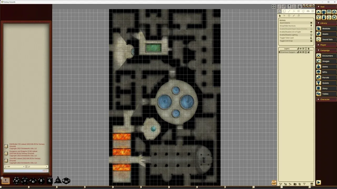 Fantasy Grounds - Pathfinder RPG - Pathfinder Flip-Mat - Enormous Dungeon Screenshot 1