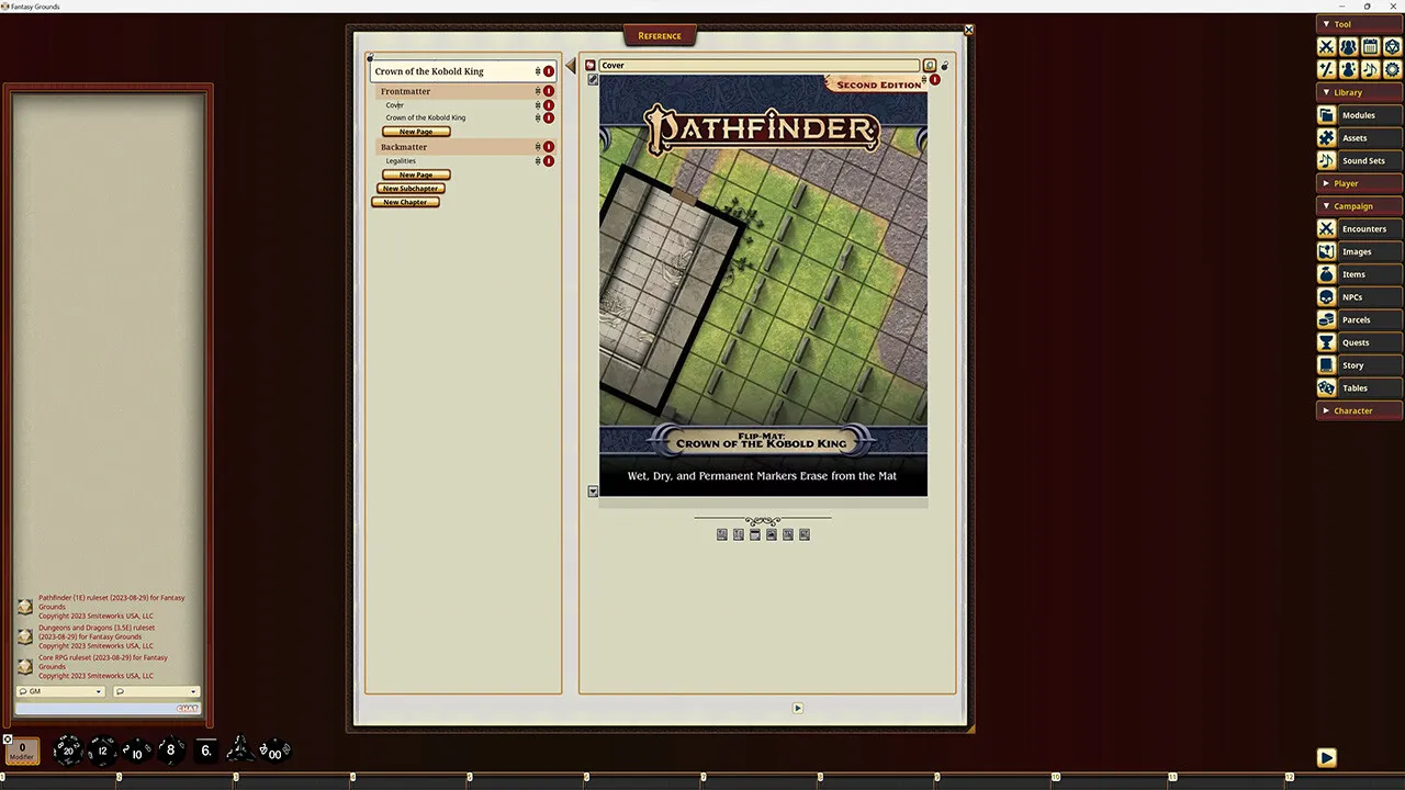 Fantasy Grounds - Pathfinder RPG - Pathfinder Flip-Mat - Crown of the Kobold King Screenshot 0