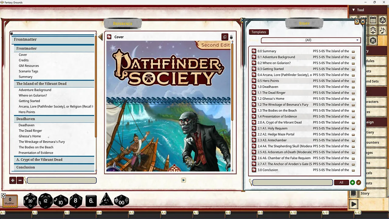 Fantasy Grounds - Pathfinder Society Scenario #5-05: The Island of the Vibrant Dead Screenshot 2