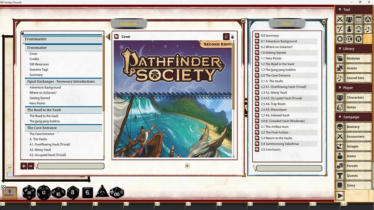 Fantasy Grounds - Pathfinder Society Scenario #5-04: Equal Exchanges - Necessary Introductions Screenshot 0