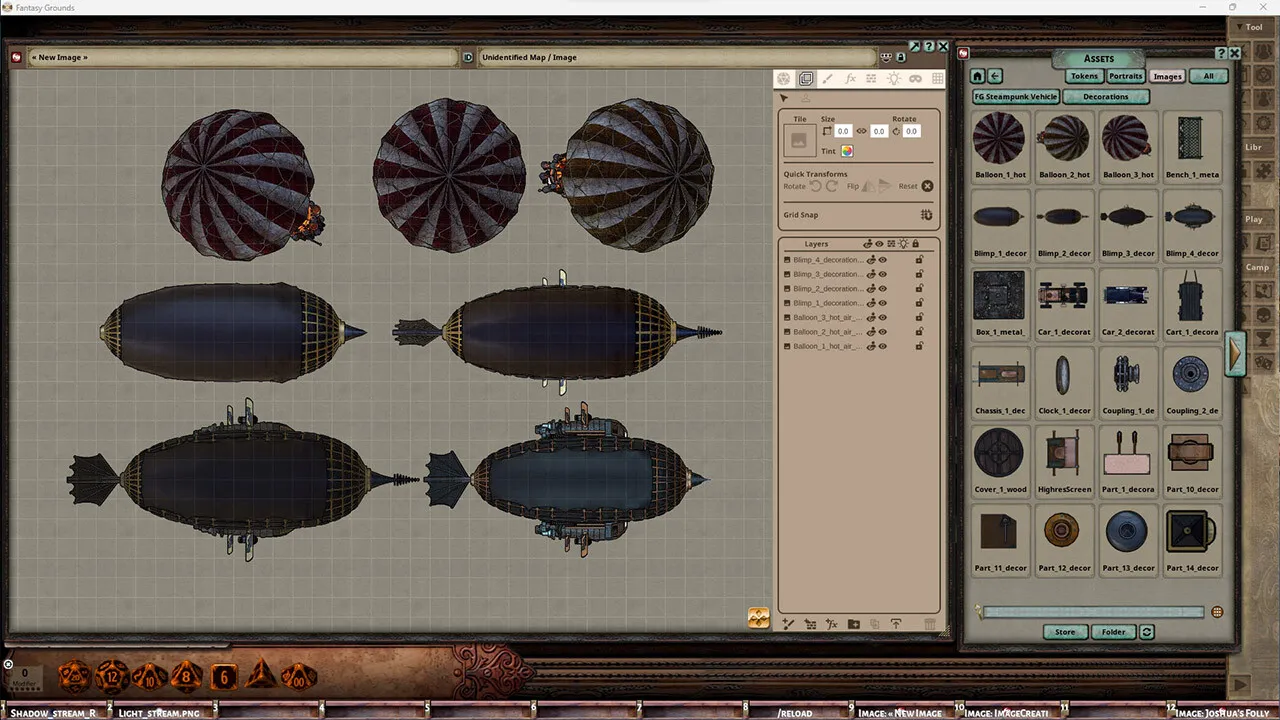 Fantasy Grounds - FG Steampunk Vehicles Map Pack Screenshot 1
