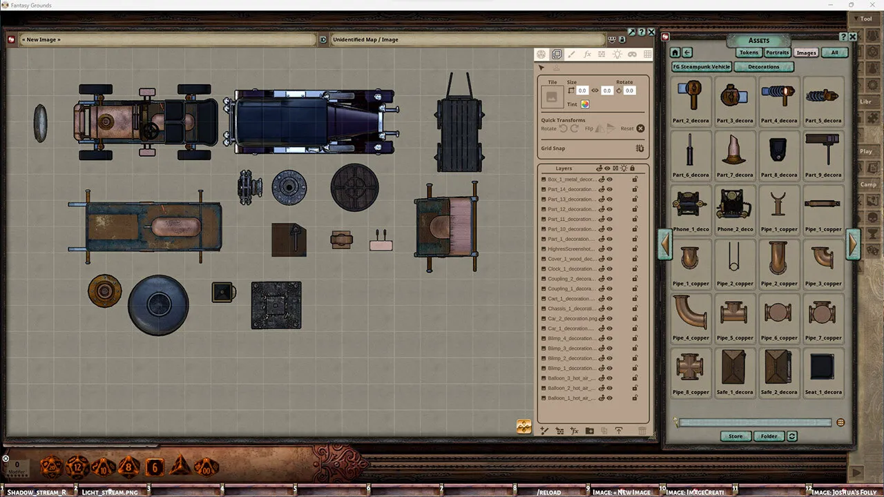 Fantasy Grounds - FG Steampunk Vehicles Map Pack Screenshot 2