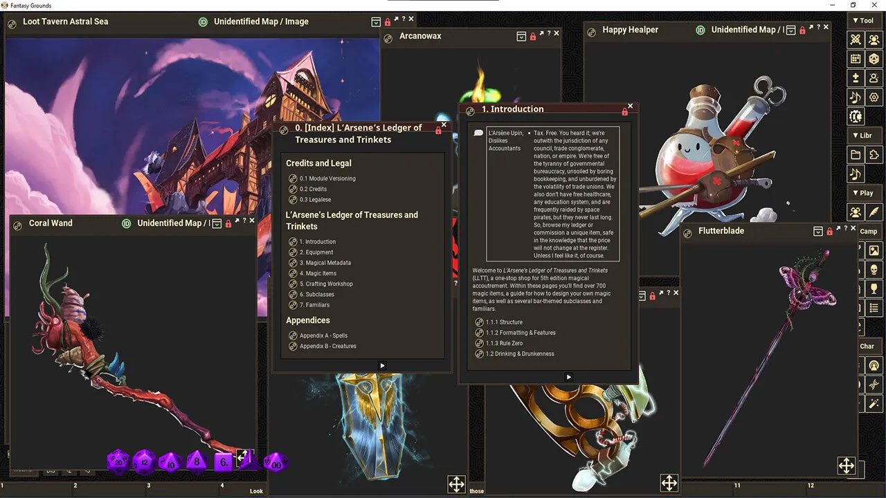 Fantasy Grounds - L'Arsene's Ledger of Treasures and Trinkets Screenshot 0