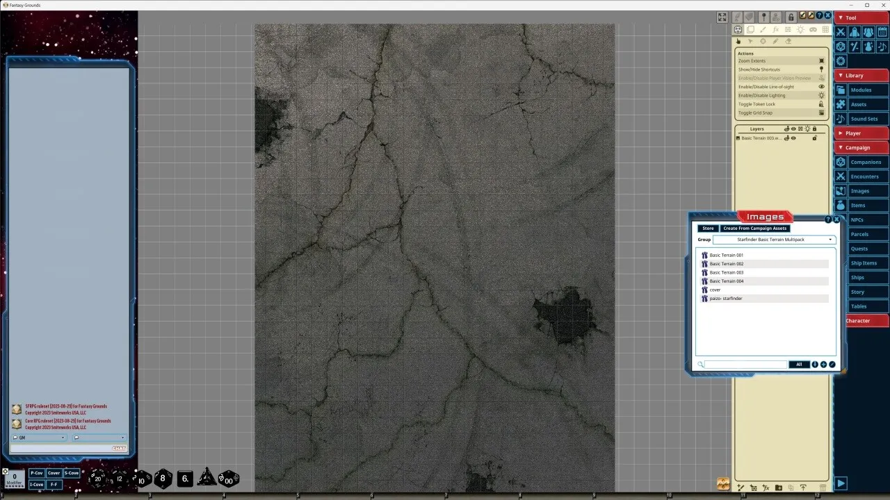 Fantasy Grounds - Starfinder RPG - Starfinder Flip-Mat - Basic Terrain Multi-Pack Screenshot 1