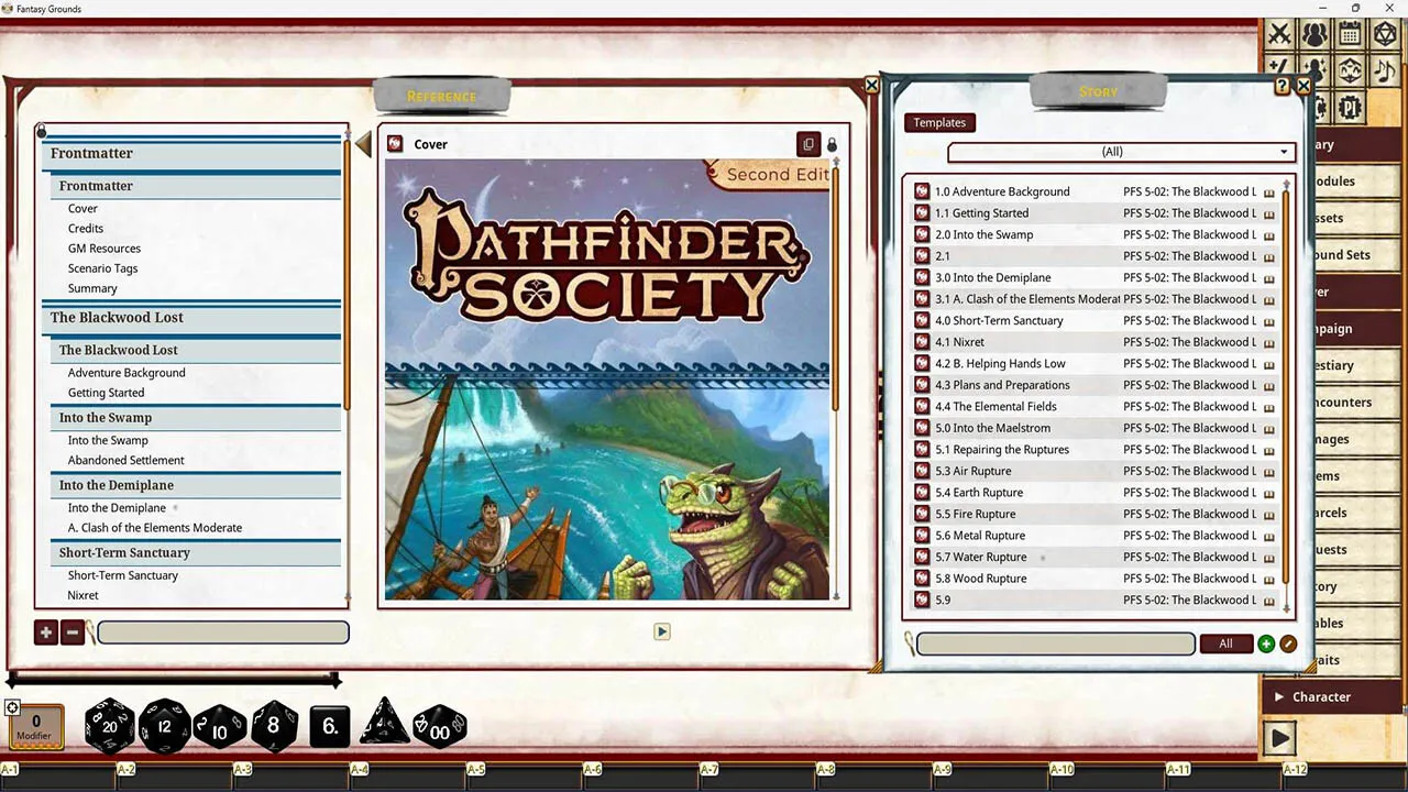 Fantasy Grounds - Pathfinder 2 RPG - Society Scenario #5-02: The Blackwood Lost Screenshot 1