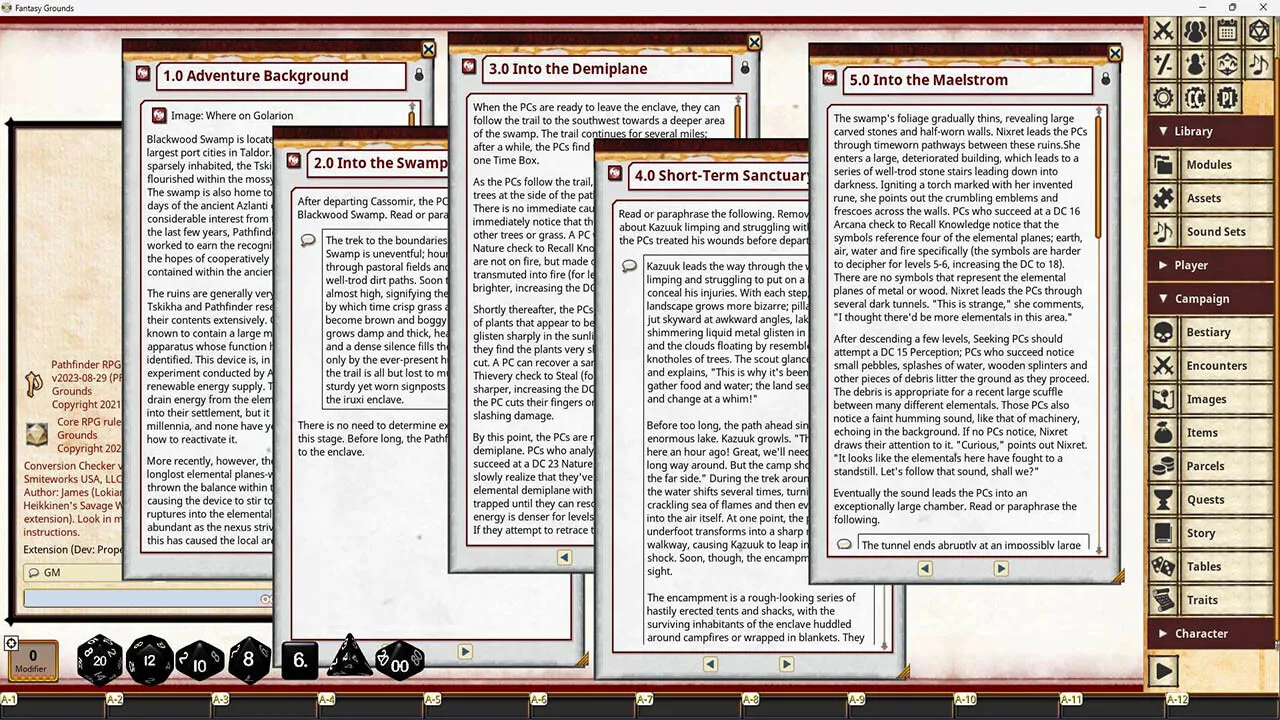 Fantasy Grounds - Pathfinder 2 RPG - Society Scenario #5-02: The Blackwood Lost Screenshot 4