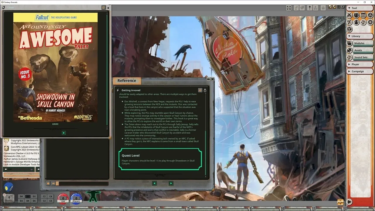 Fantasy Grounds - Fallout RPG: Showdown in Skull Canyon Screenshot 2