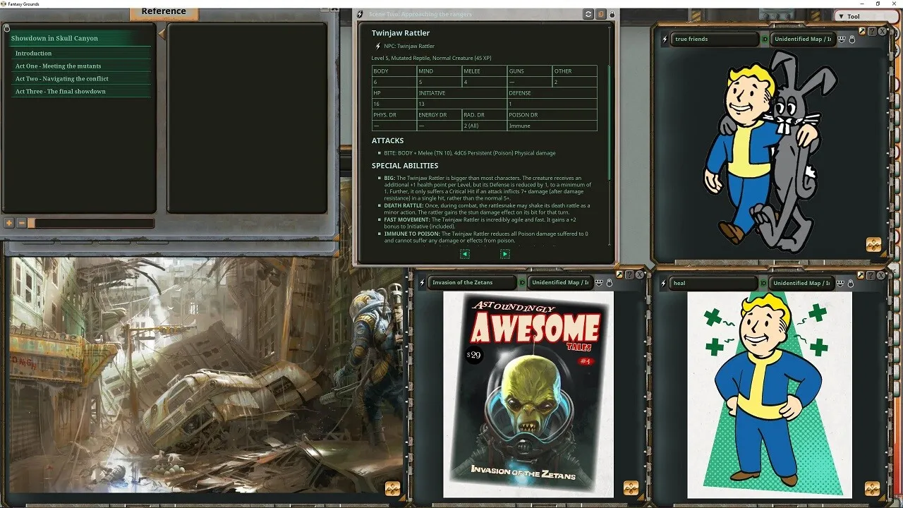 Fantasy Grounds - Fallout RPG: Showdown in Skull Canyon Screenshot 4