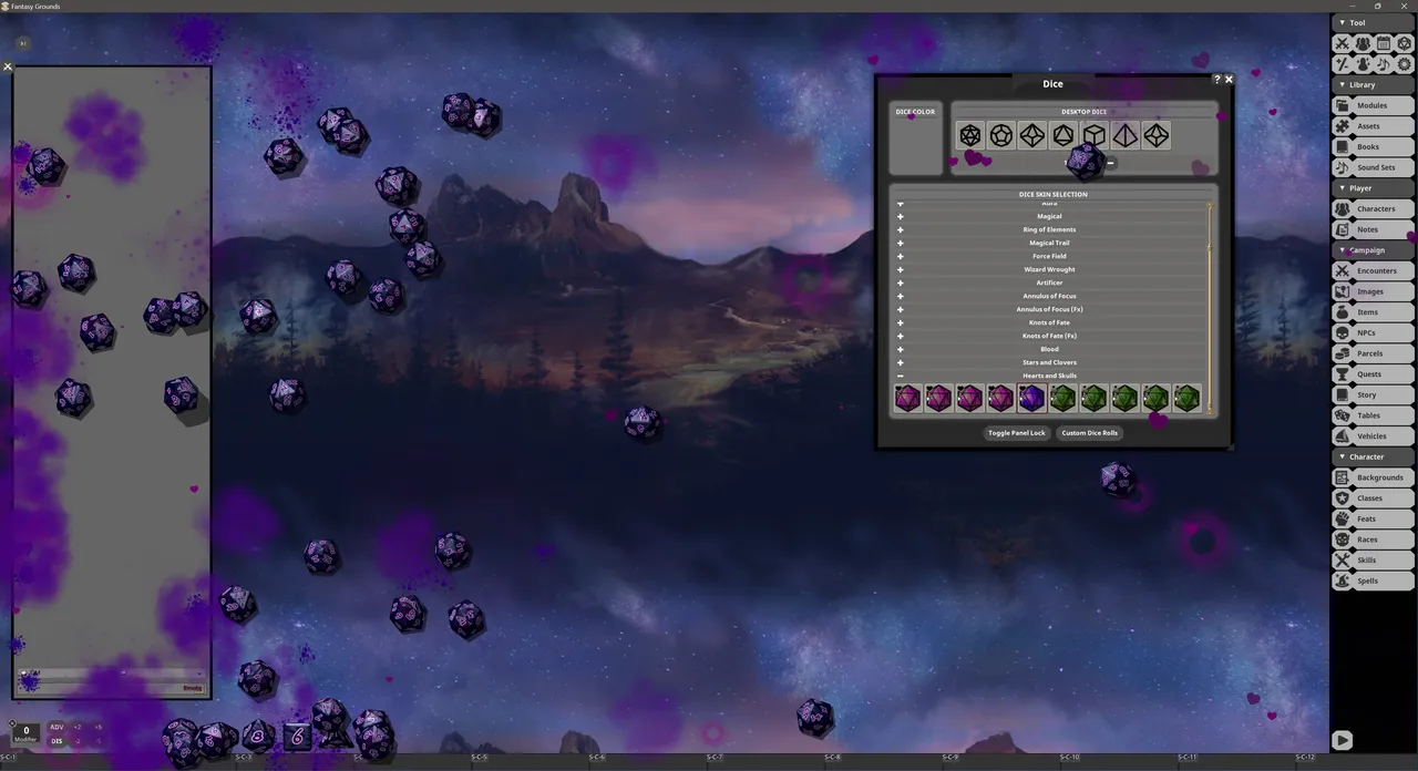 Fantasy Grounds - Hearts and Skulls Dice Pack Screenshot 0