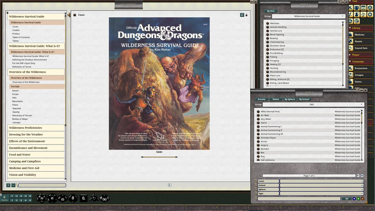 Fantasy Grounds - D&D Classics: Wilderness Survival Guide (1E) Screenshot 1