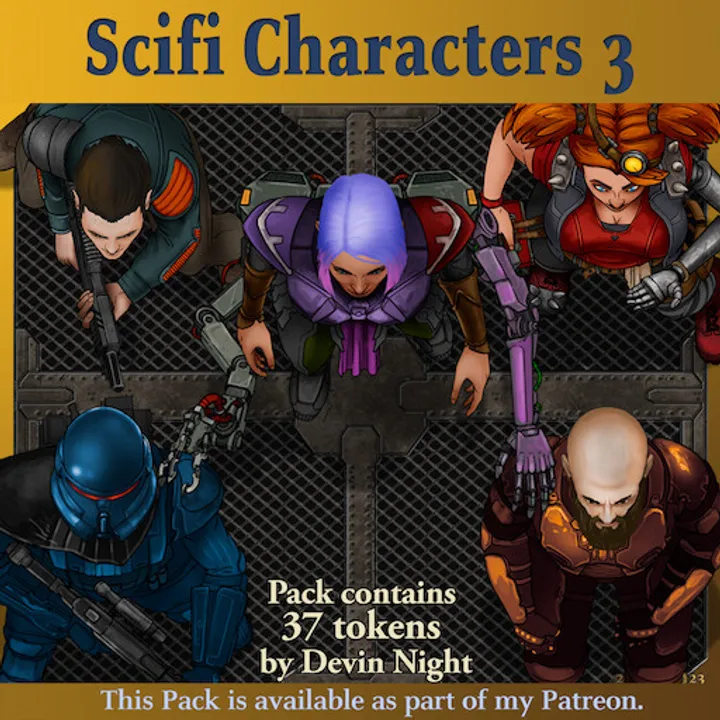 Fantasy Grounds - Devin Night Pack 213: Sci-fi Characters 3 Screenshot 5