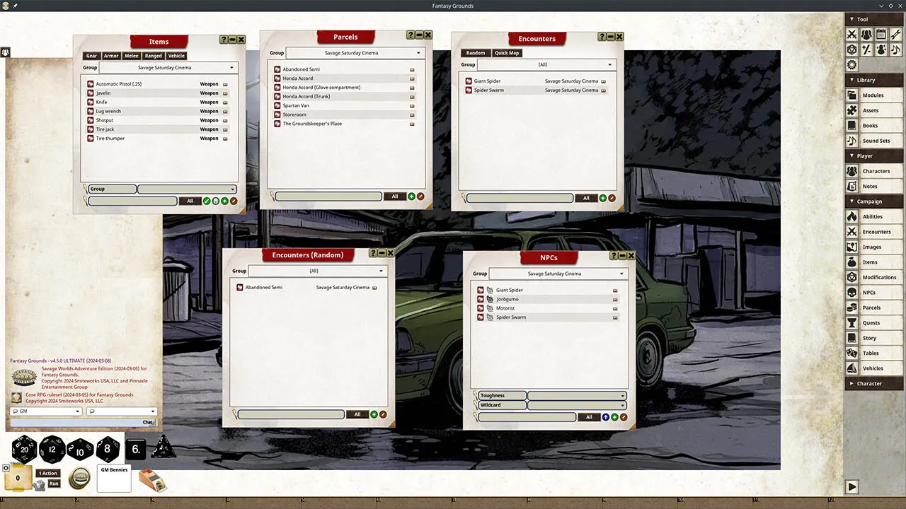 Fantasy Grounds - Savage Saturday Cinema: Final Rest Stop Screenshot 0