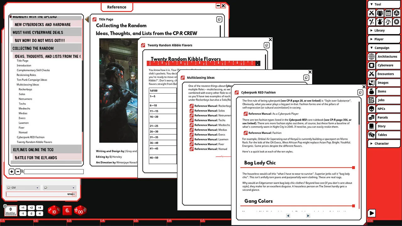 Fantasy Grounds - Cyberpunk RED - Interface RED Volume 3 Screenshot 4