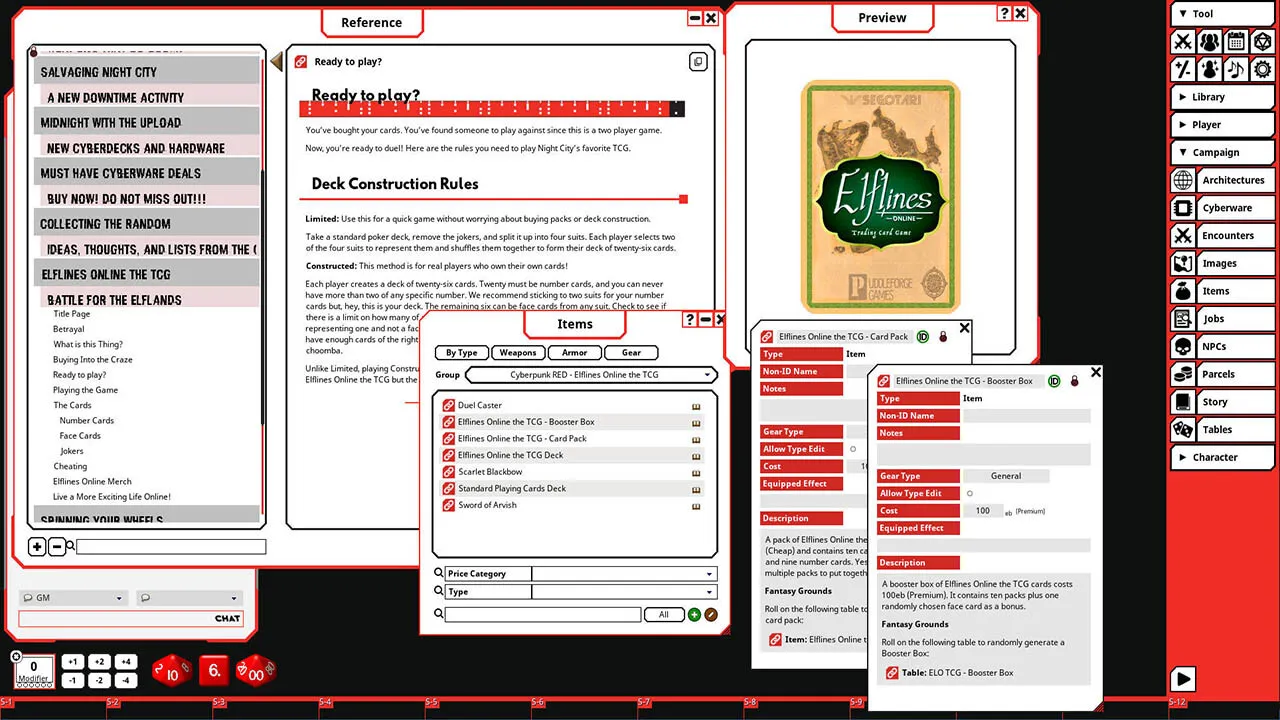 Fantasy Grounds - Cyberpunk RED - Interface RED Volume 3 Screenshot 1