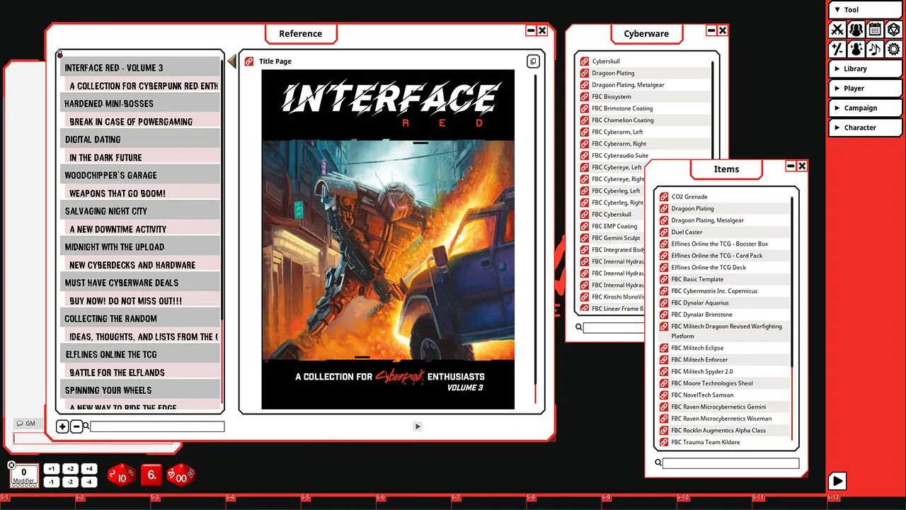 Fantasy Grounds - Cyberpunk RED - Interface RED Volume 3 Screenshot 2