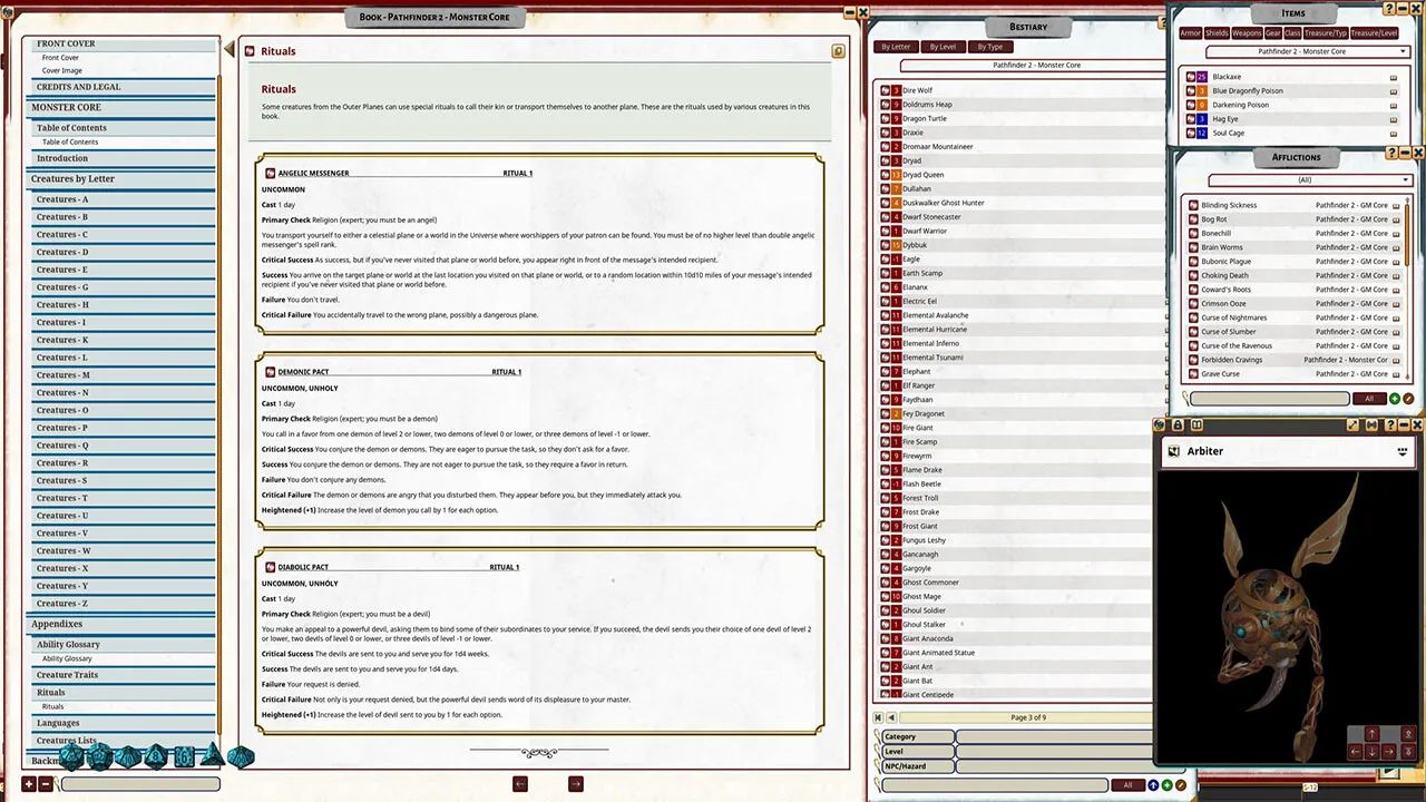Fantasy Grounds - Pathfinder 2 RPG - Monster Core Screenshot 2