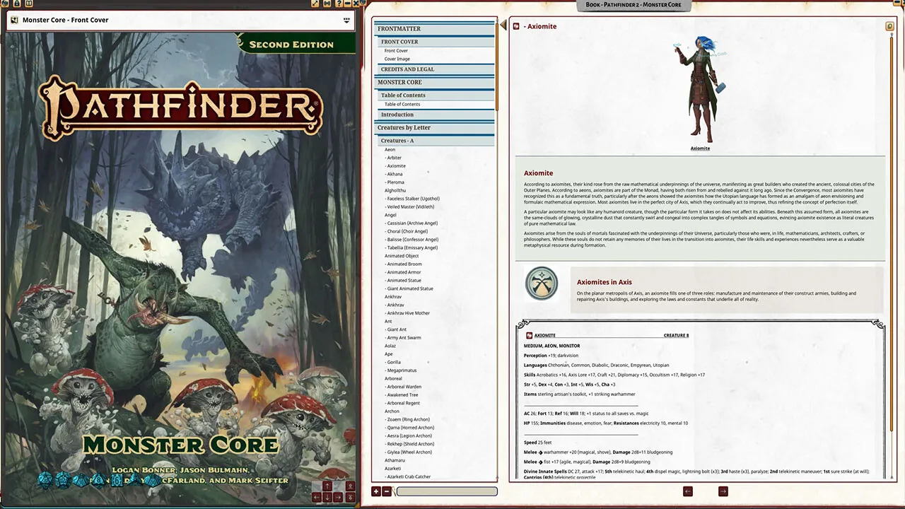 Fantasy Grounds - Pathfinder 2 RPG - Monster Core Screenshot 0