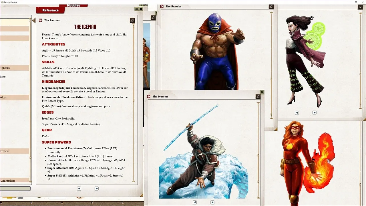 Fantasy Grounds - Supers Powers Archetypes Screenshot 0