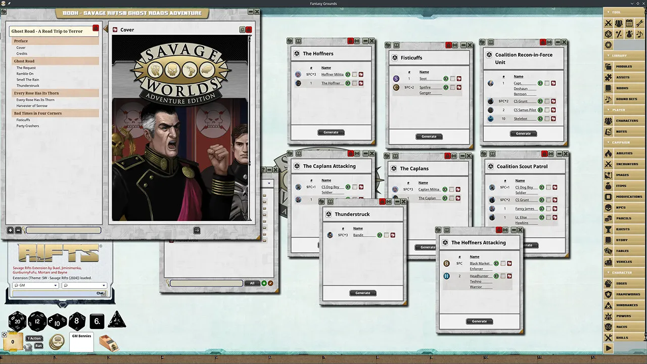 Fantasy Grounds - Savage Rifts(R): Ghost Roads Adventure Screenshot 1