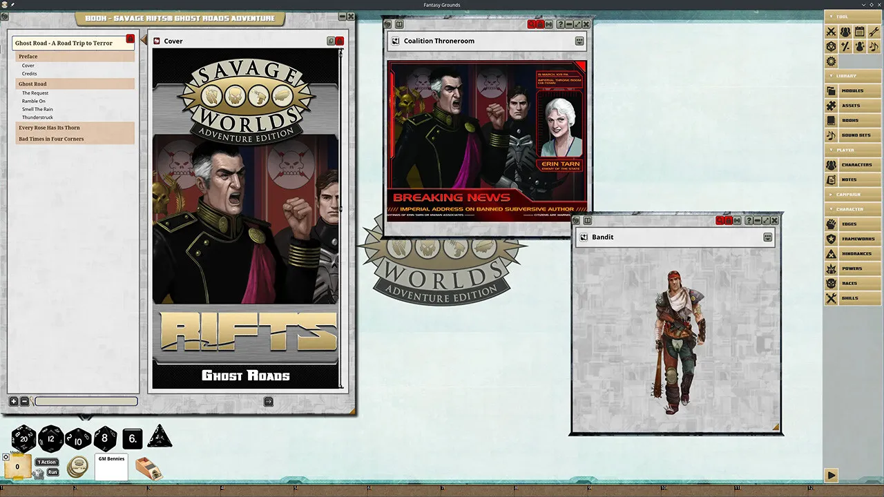Fantasy Grounds - Savage Rifts(R): Ghost Roads Adventure Screenshot 0