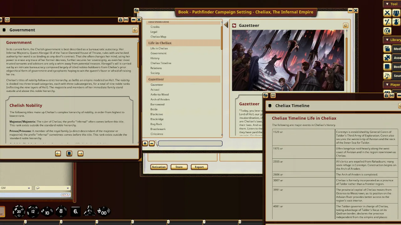 Fantasy Grounds - Pathfinder RPG - Campaign Setting: Cheliax, The Infernal Empire Screenshot 3