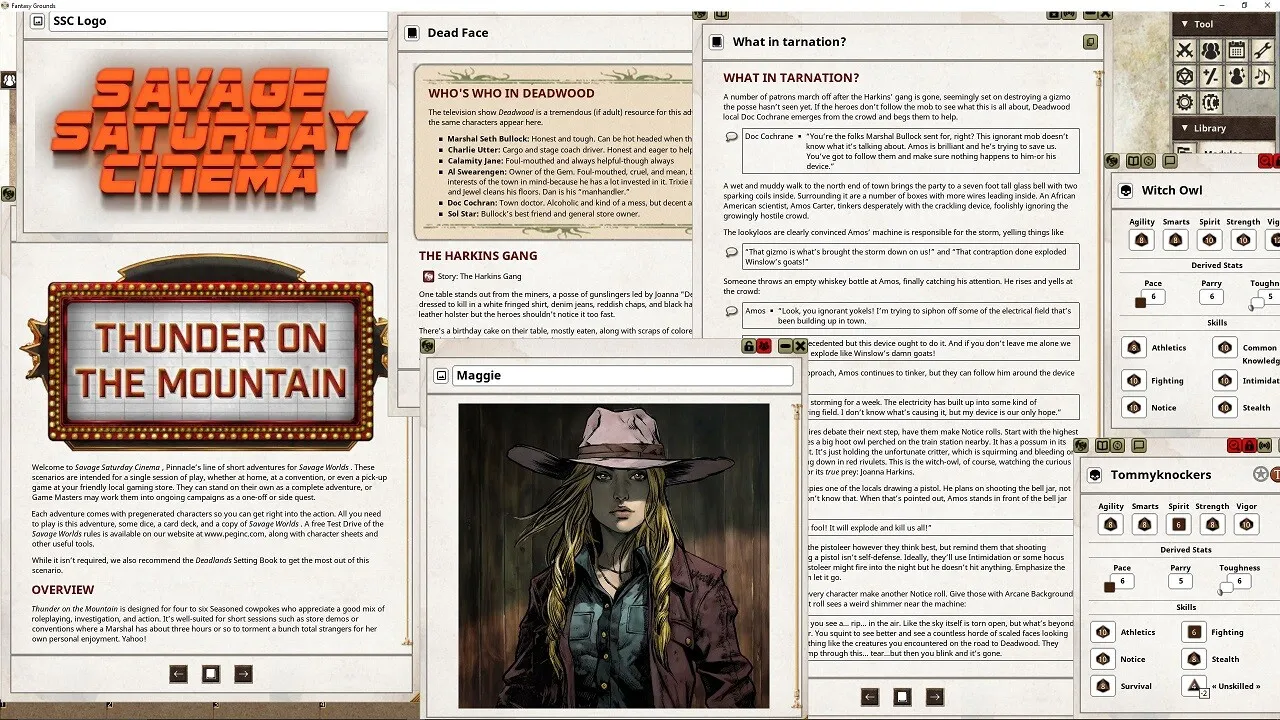 Fantasy Grounds - Savage Saturday Cinema: Thunder on the Mountain Screenshot 4