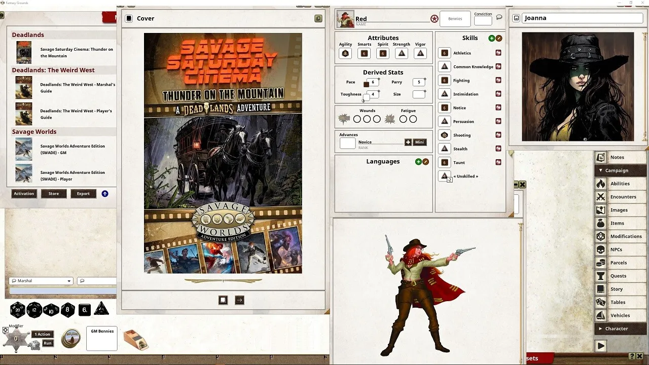 Fantasy Grounds - Savage Saturday Cinema: Thunder on the Mountain Screenshot 0