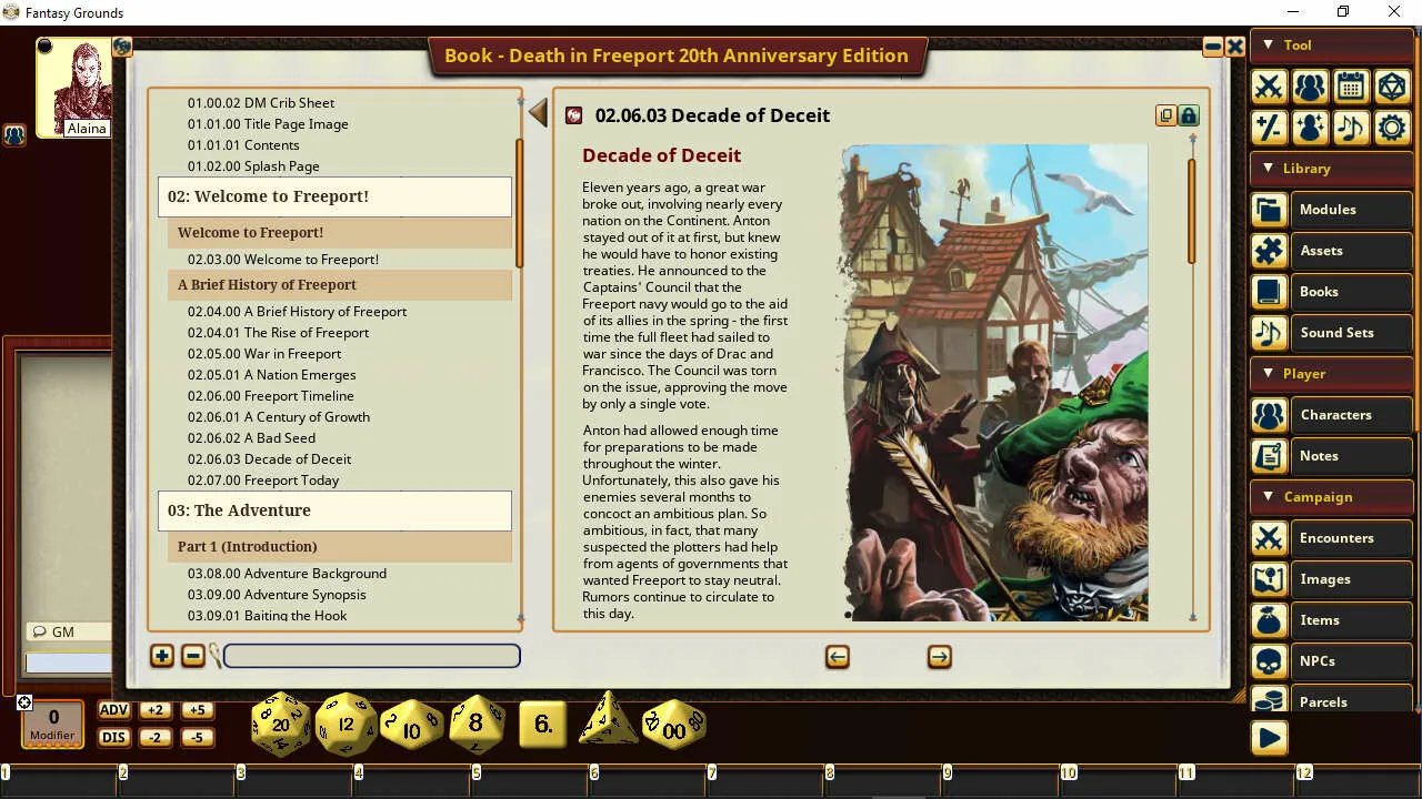 Fantasy Grounds - Death in Freeport: 20th Anniversary Edition Screenshot 2