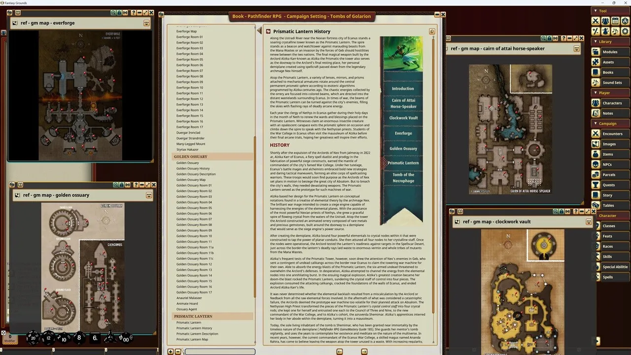 Fantasy Grounds - Pathfinder RPG - Campaign Setting: Tombs of Golarion Screenshot 2