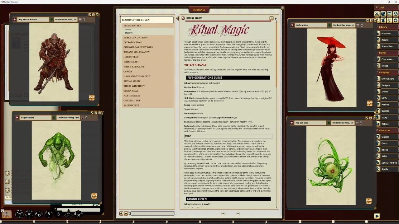 Fantasy Grounds - Pathfinder RPG - Pathfinder Companion: Blood of the Coven Screenshot 0