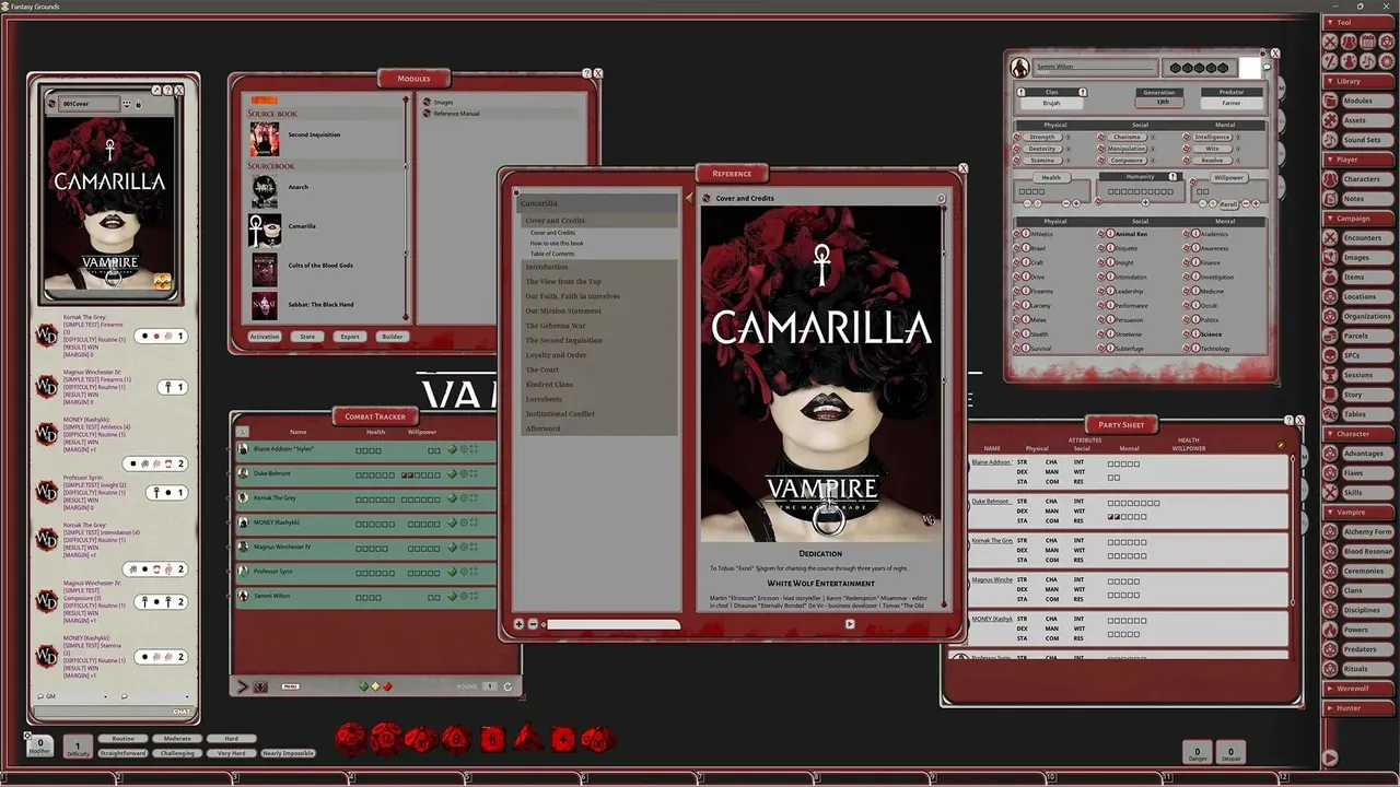 Fantasy Grounds - Vampire: The Masquerade 5th Edition Camarilla Screenshot 1