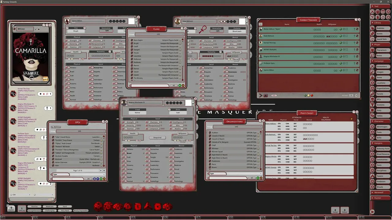 Fantasy Grounds - Vampire: The Masquerade 5th Edition Camarilla Screenshot 3