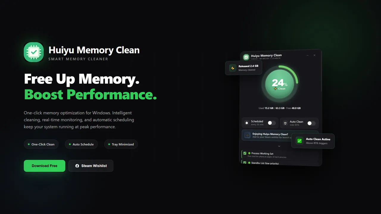 Huiyu Memory Clean Screenshot 0