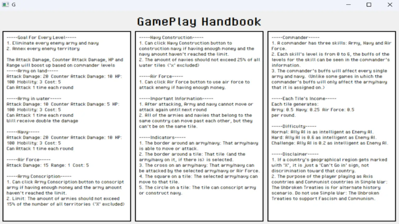 Simple War: The Unbroken Treaties Screenshot 4