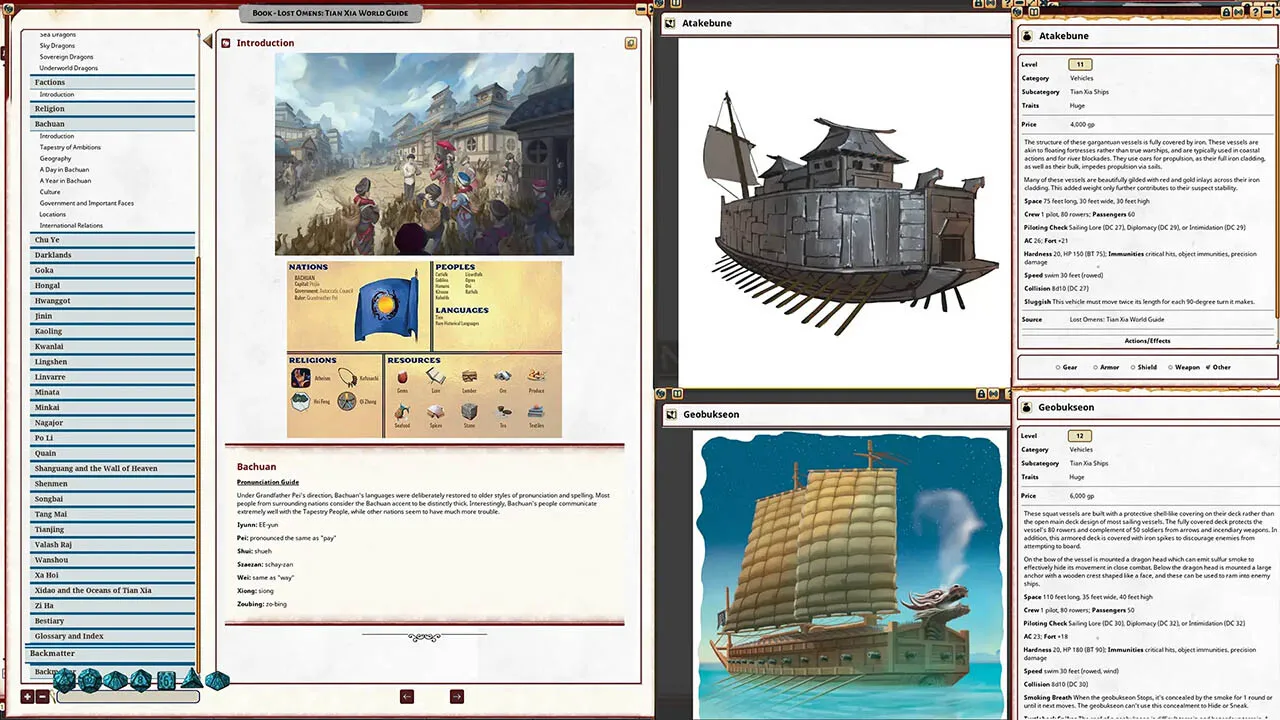 Fantasy Grounds - Lost Omens: Tian Xia World Guide Screenshot 2