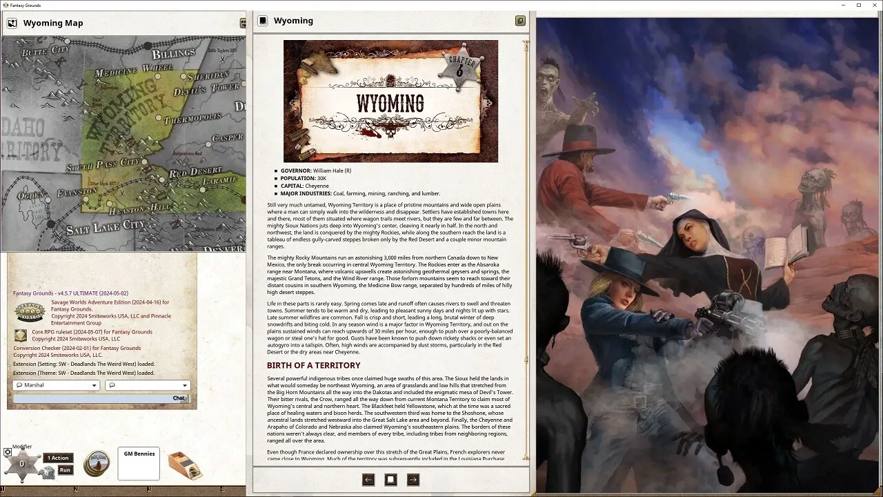 Fantasy Grounds - Deadlands: the Weird West - Hell on the High Plains Screenshot 1
