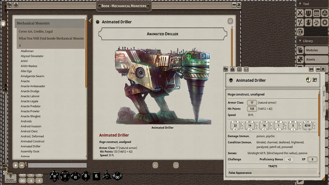 Fantasy Grounds - Mechanical Monsters Screenshot 2
